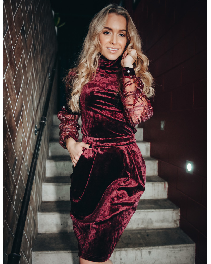 TULIP SKIRT BORDEAUX