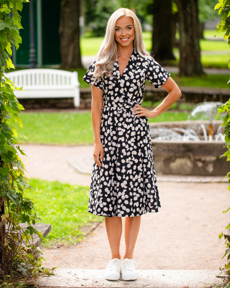 DAISY MOON MIDI DRESS BLACK