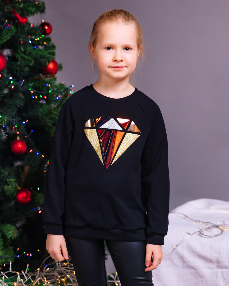 GOLD DIAMOND KIDS SWEATSHIRT BLACK