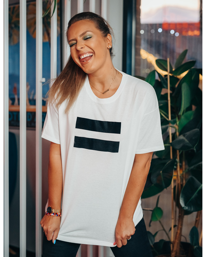 BLACK VÕRDSUS UNISEX T-SHIRT WHITE
