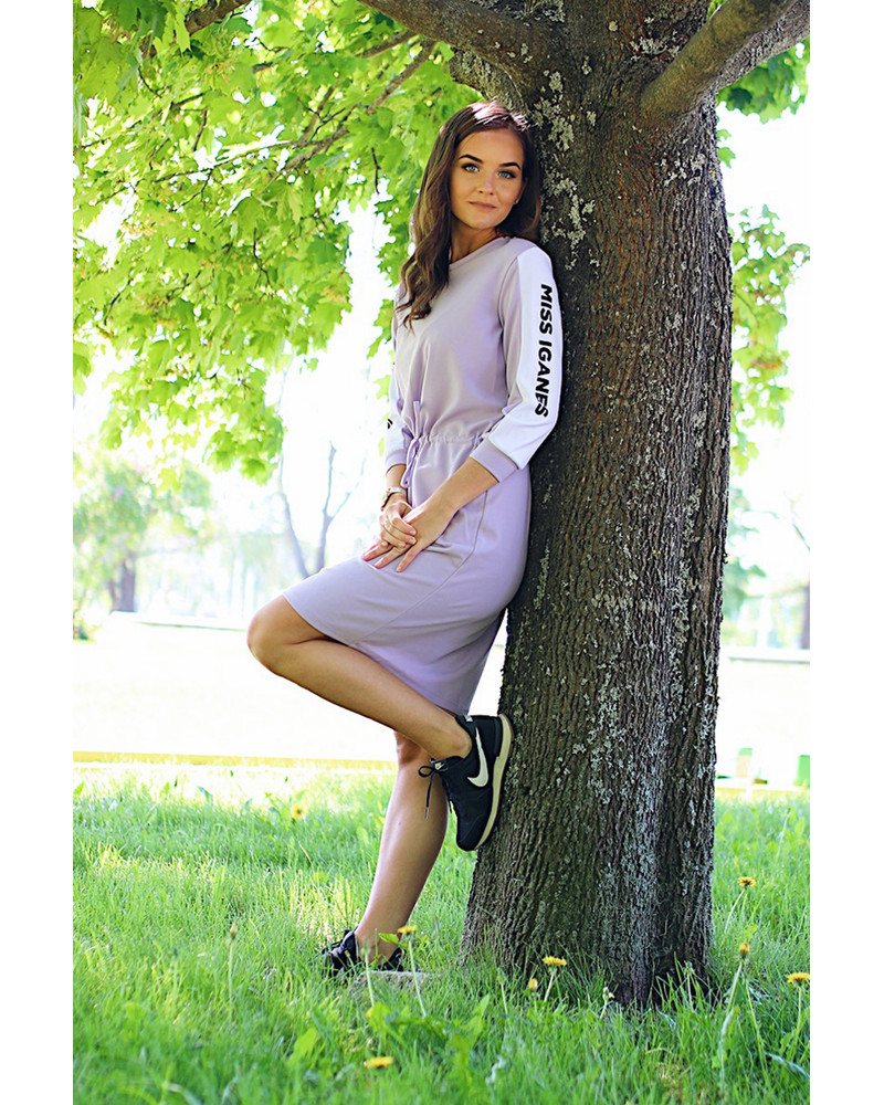 MISS IGANES SIDE JUMPER DRESS LILAC