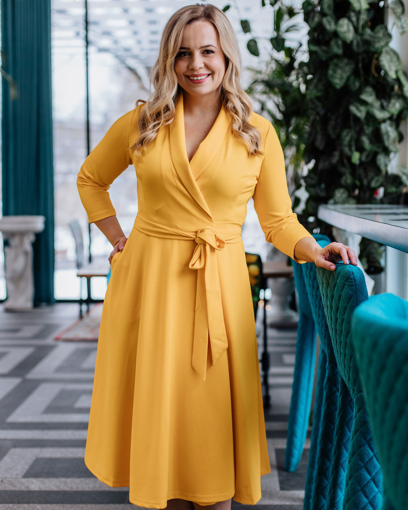 MOON MIDI DRESS YELLOW
