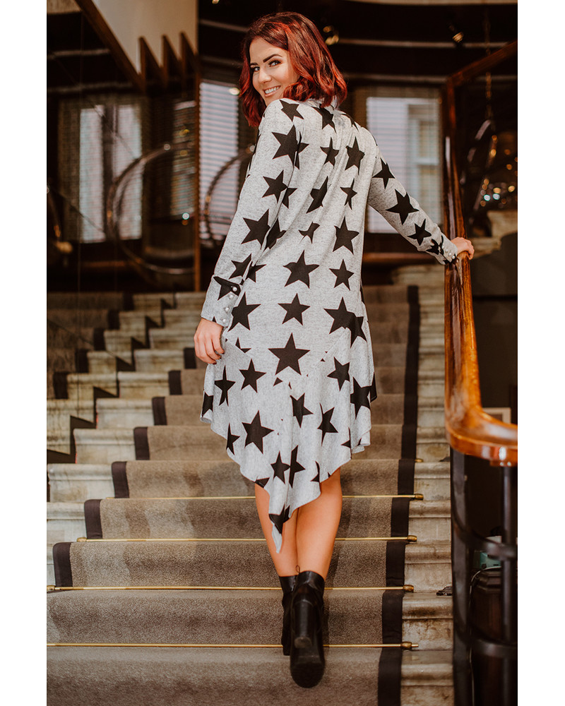 DIAGONAL FLARE DRESS