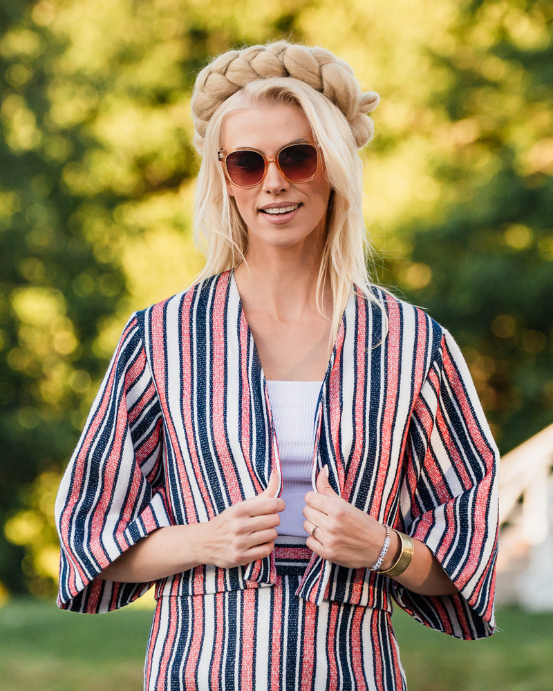 STRIPE & SHINY KIMONO JACKET