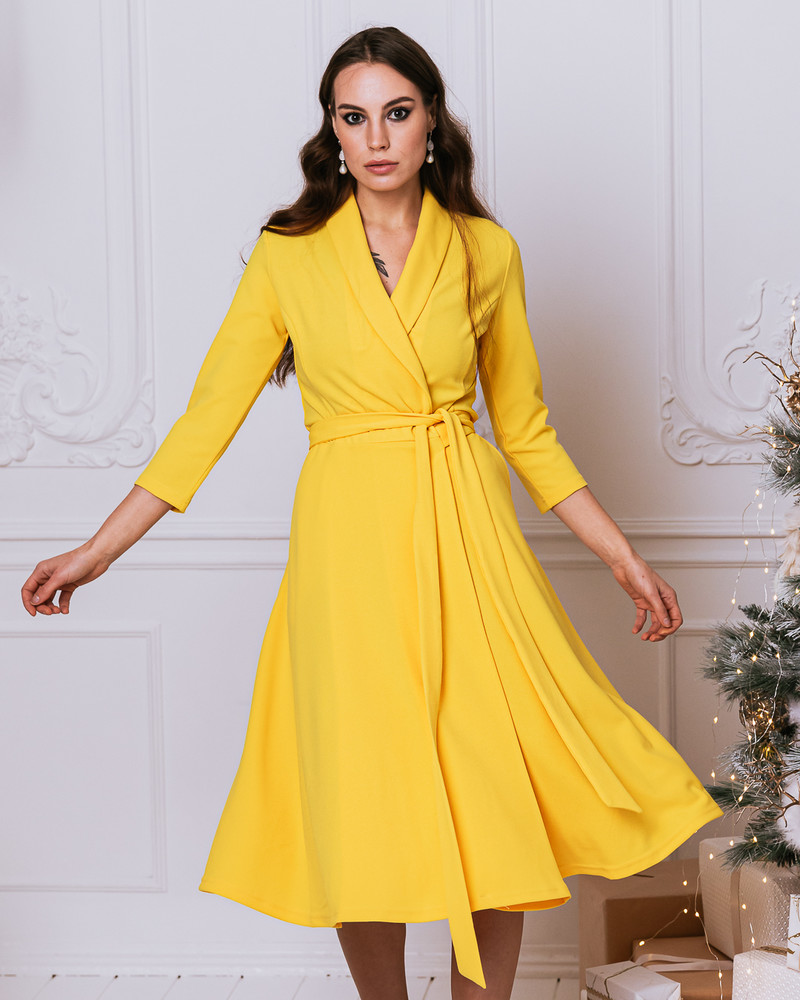 MOON MIDI DRESS YELLOW