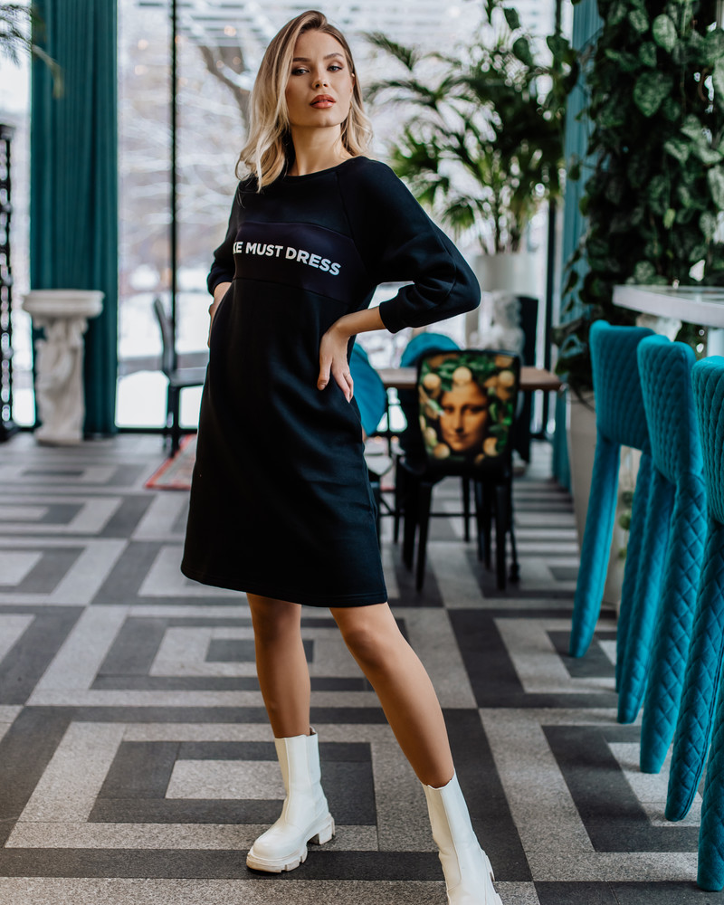 VÄIKE MUST DRESS POCKETS BLACK