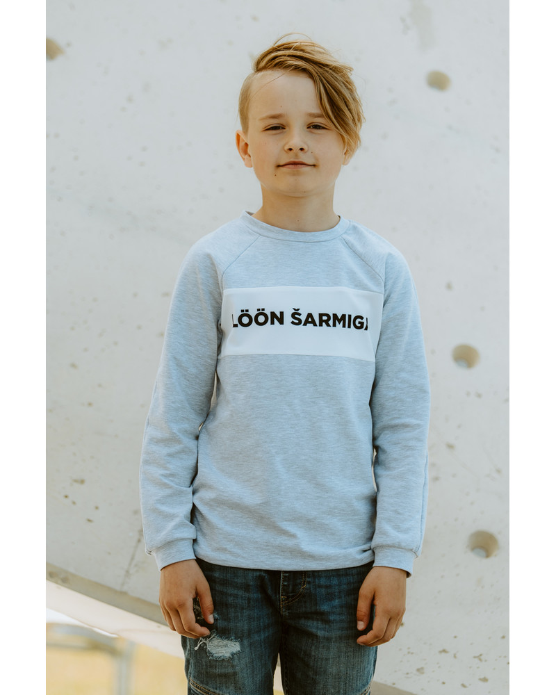 LÖÖN ŠARMIGA KIDS SWEATSHIRT LIGHT GREY
