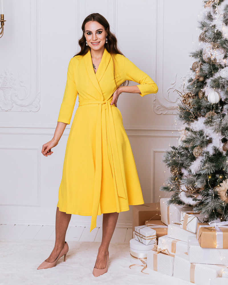 MOON MIDI DRESS YELLOW