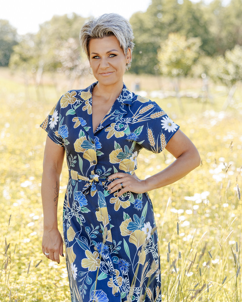 CORNFLOWER MIDI DRESS