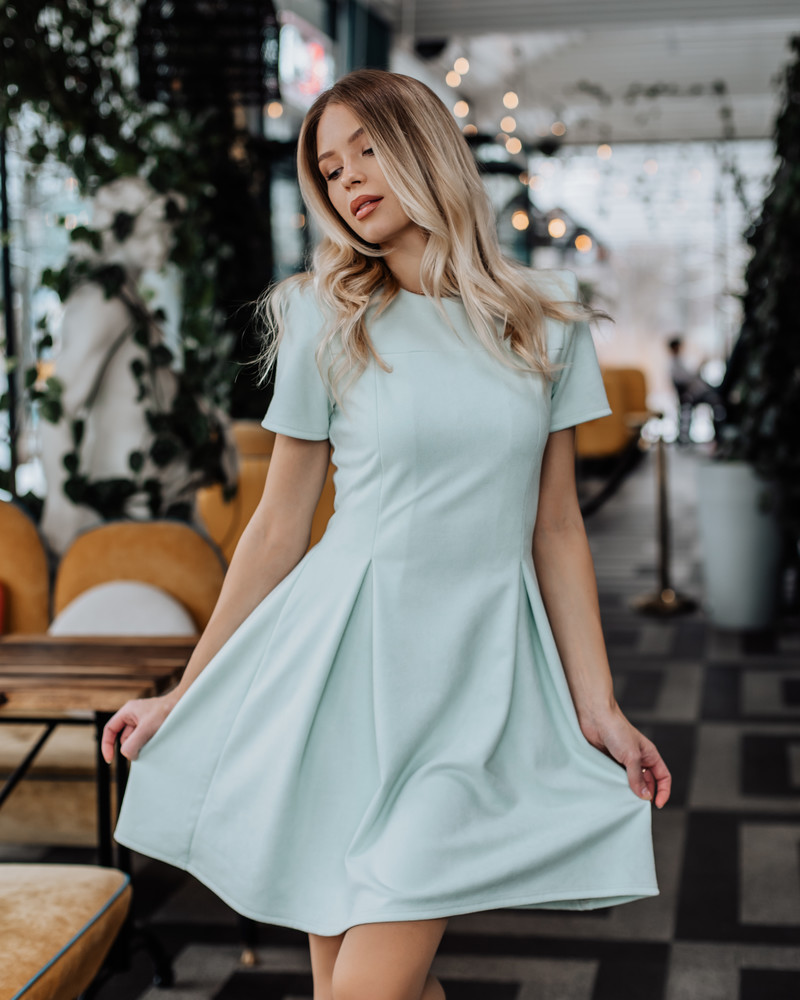 DOLL MINI DRESS SUEDE MINT