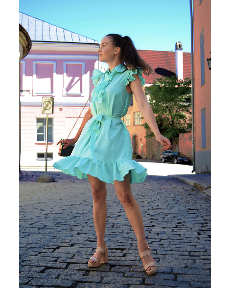 FRILL DRESS MINT