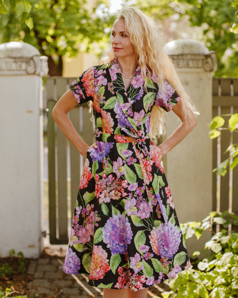 HORTENSIA SUMMER MOON MIDI DRESS