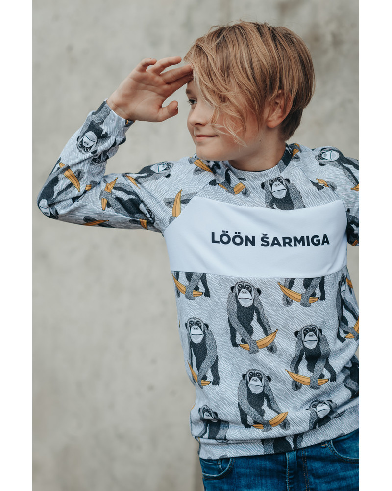 LÖÖN ŠARMIGA KIDS SWEATSHIRT MONKEY