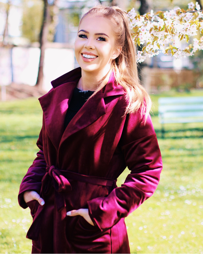 VELVET DREAMY COAT PURPLE