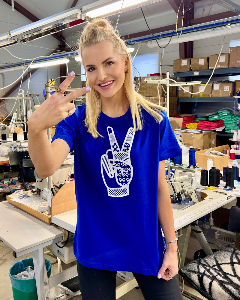 PEACE T-SHIRT BLUE