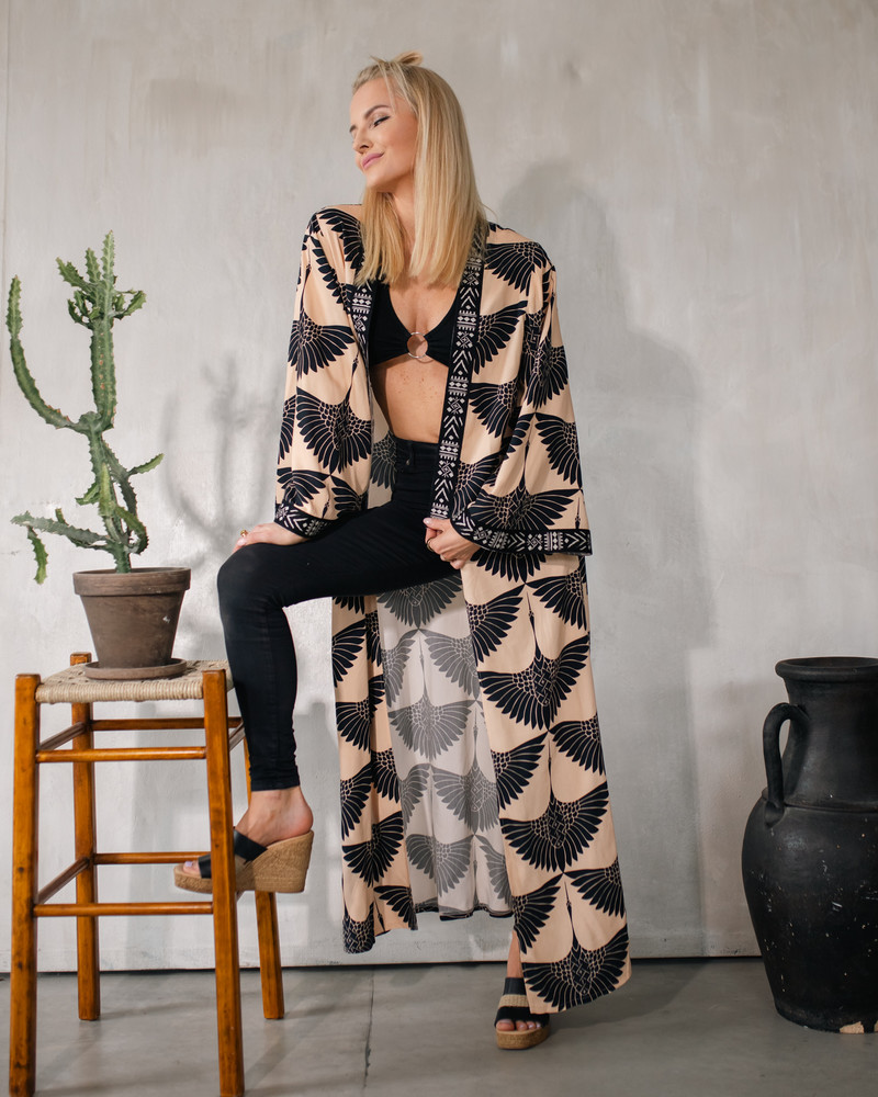LETRIBE UNISEX STORK KIMONO