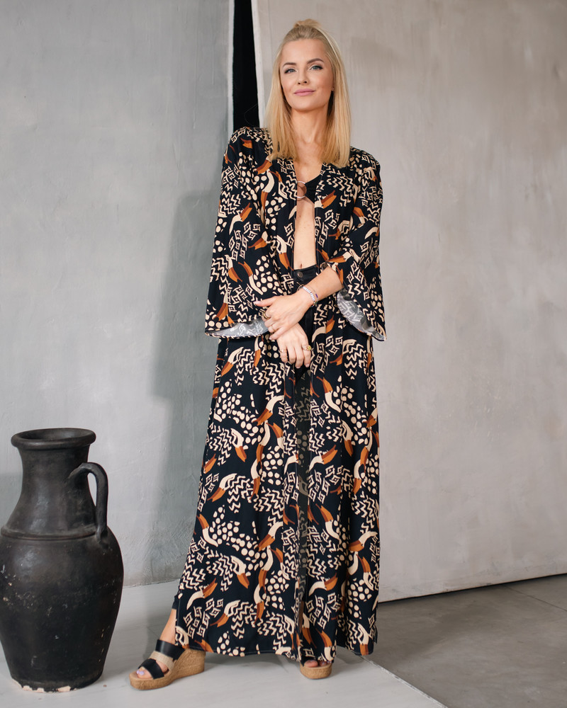 LETRIBE BIRDS WIDE TROUSERS