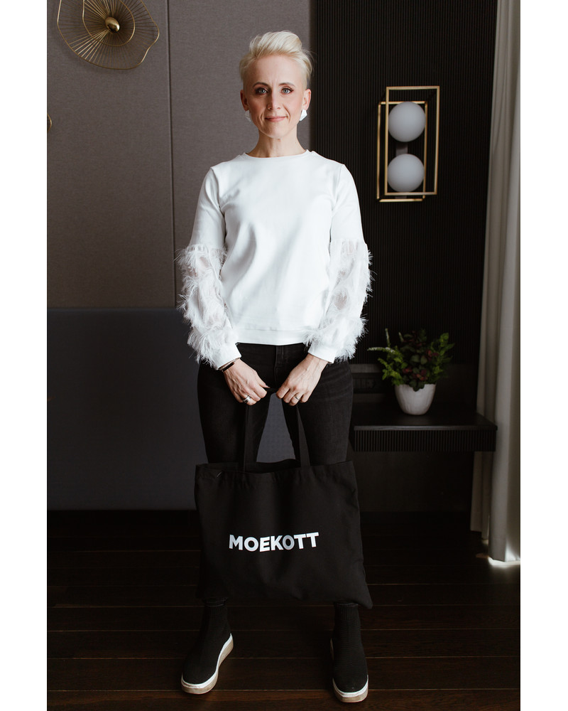 ALICE FRINGE SLEEVES SWEATSHIRT WHITE