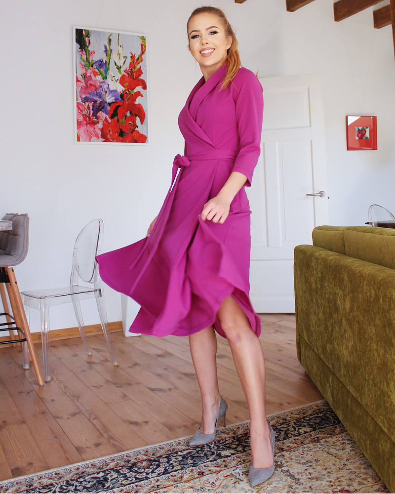 MOON MIDI DRESS PURPLE