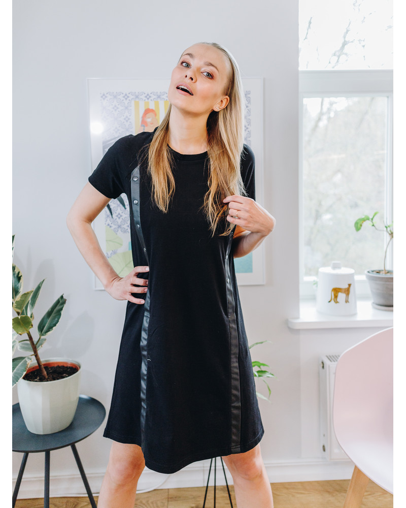 ANGEL NURSING DRESS BLACK