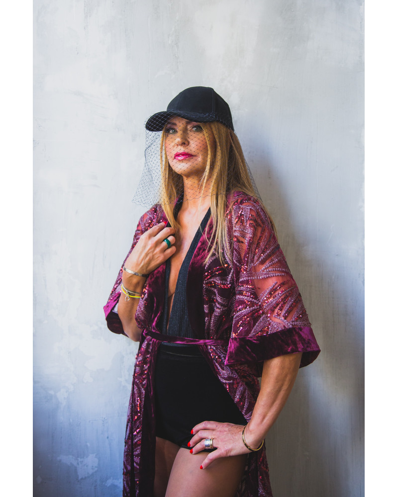 BORDEAUX MESH KIMONO