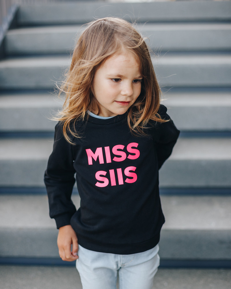 MISS SIIS KIDS SWEATSHIRT BLACK