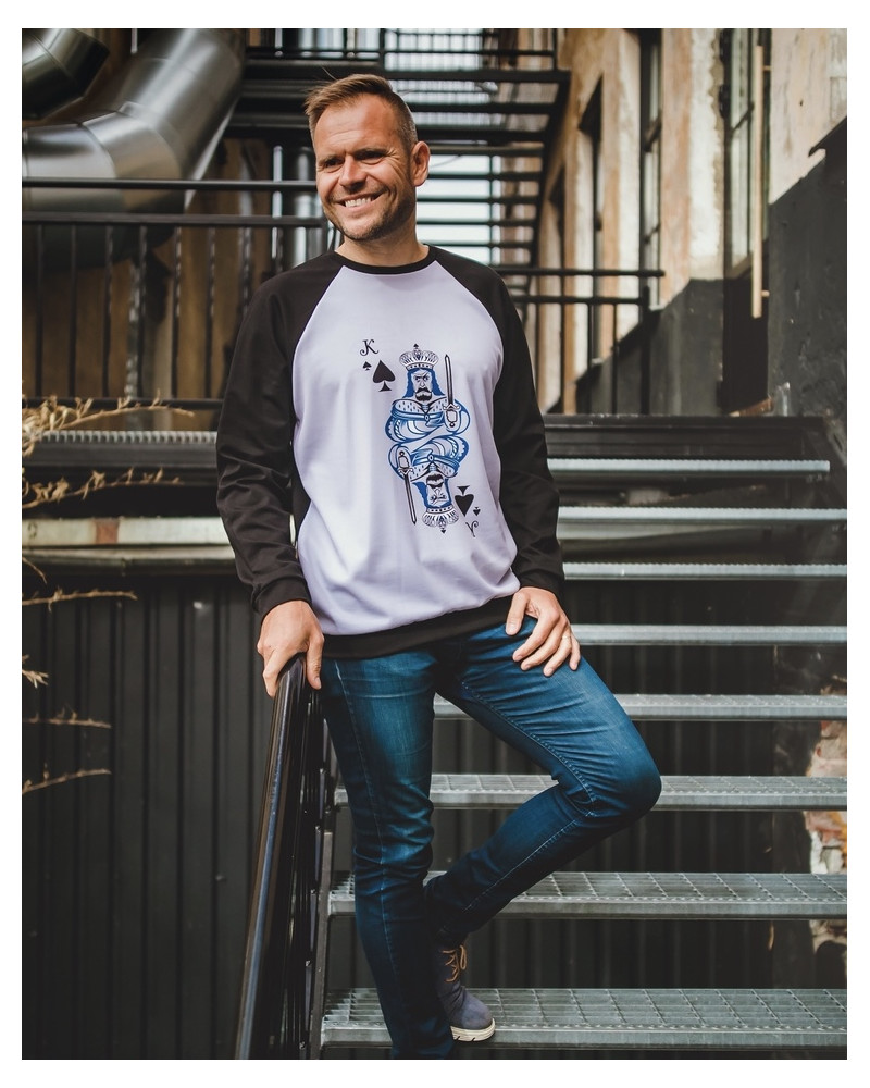 KING RAGLAN SWEATSHIRT BLACK