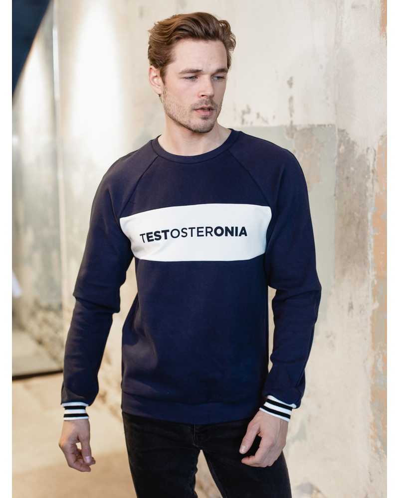 TESTOSTERONIA RAGLAN SWEATSHIRT DARK BLUE