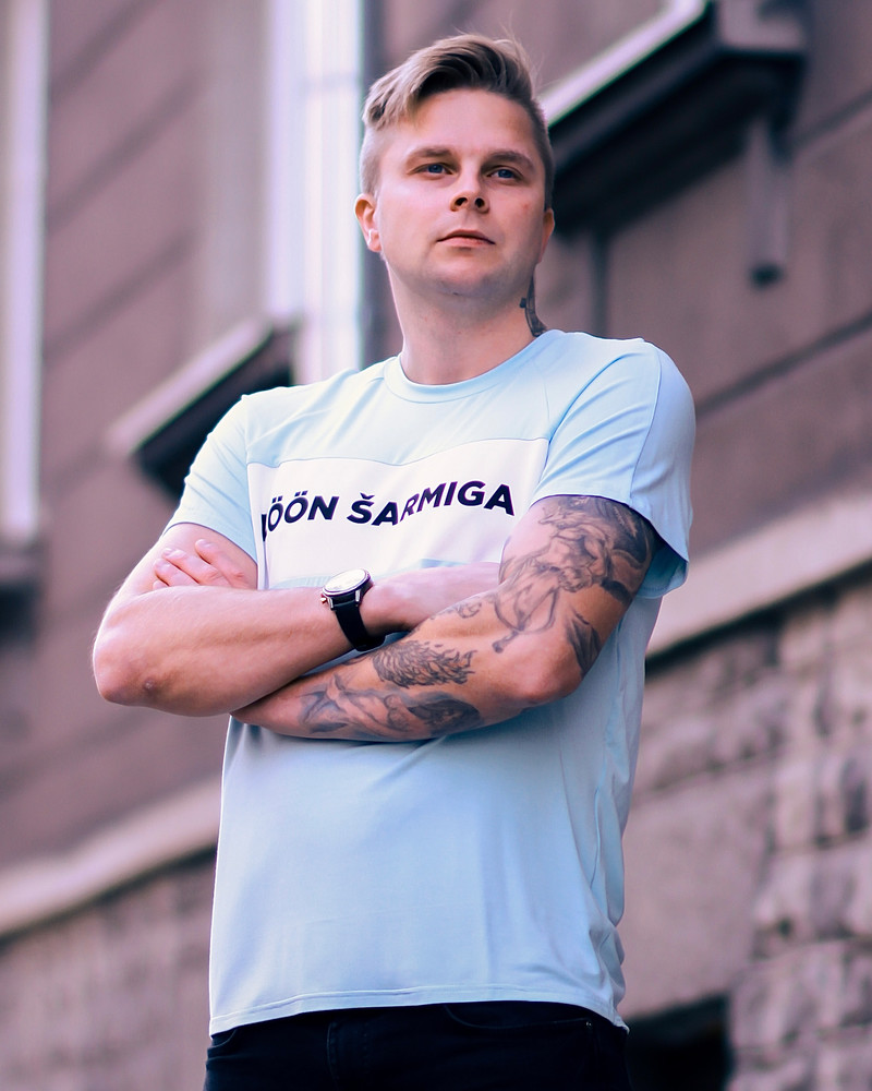 MEN LÖÖN ŠARMIGA T-SHIRT LIGHT BLUE