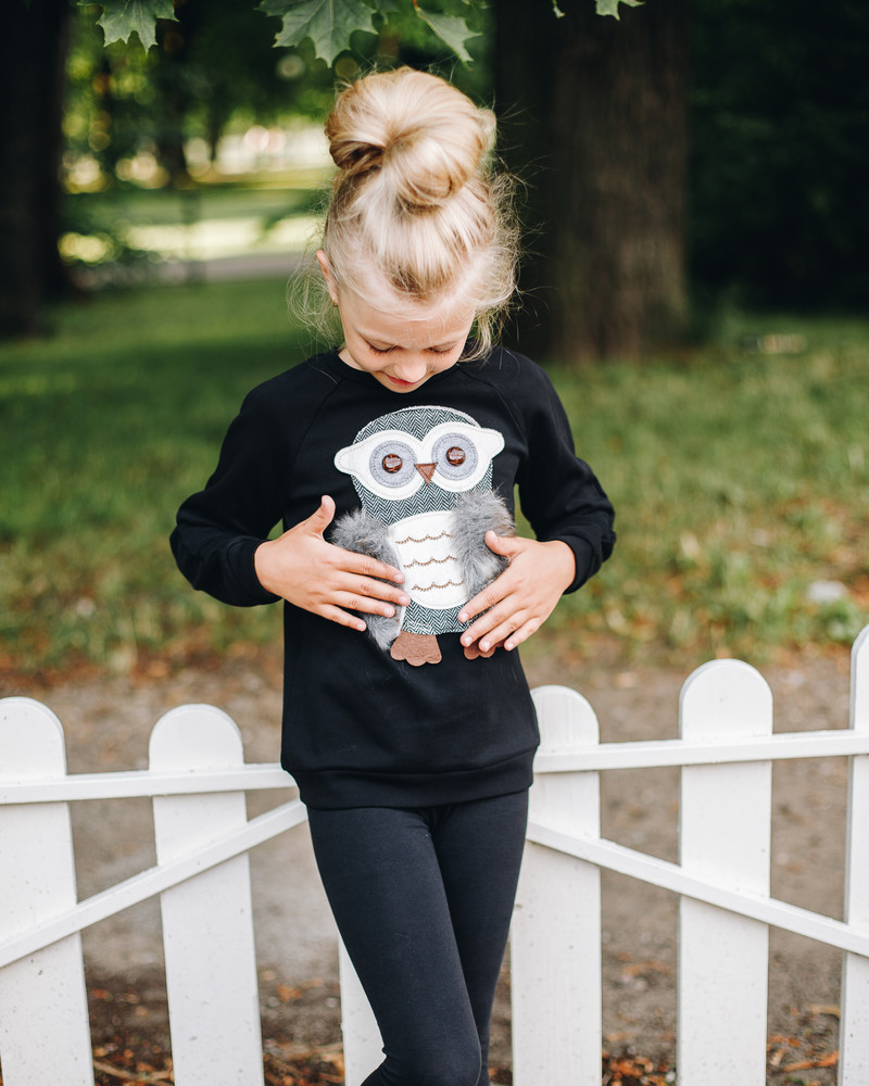OWL KIDS SWEASHIRT BLACK