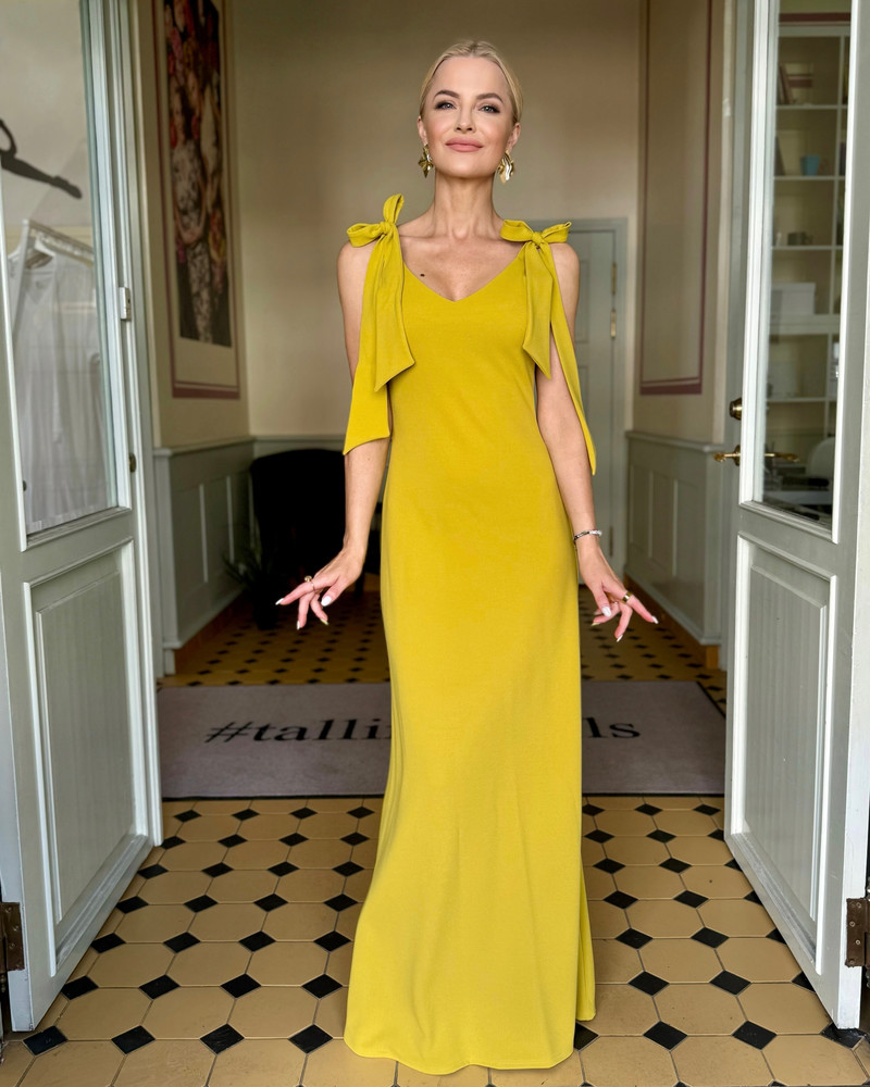 KNOT MAXI DRESS MUSTARD