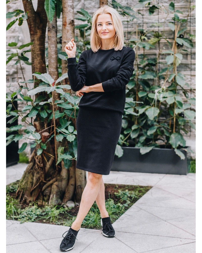PENCIL SKIRT BLACK TRIKO