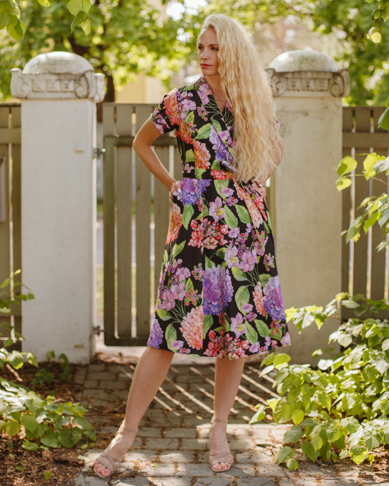 HORTENSIA SUMMER MOON MIDI DRESS