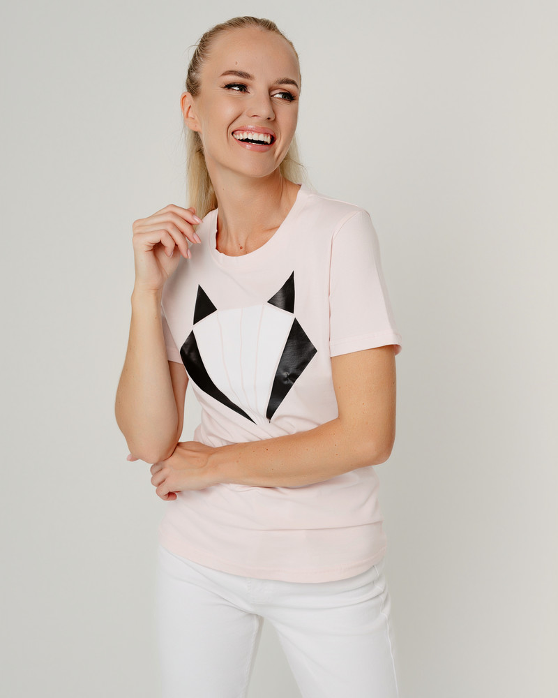 FOX SLIM T-SHIRT PEACHY PINK