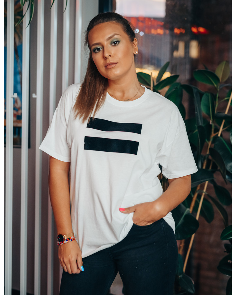 BLACK VÕRDSUS UNISEX T-SHIRT WHITE