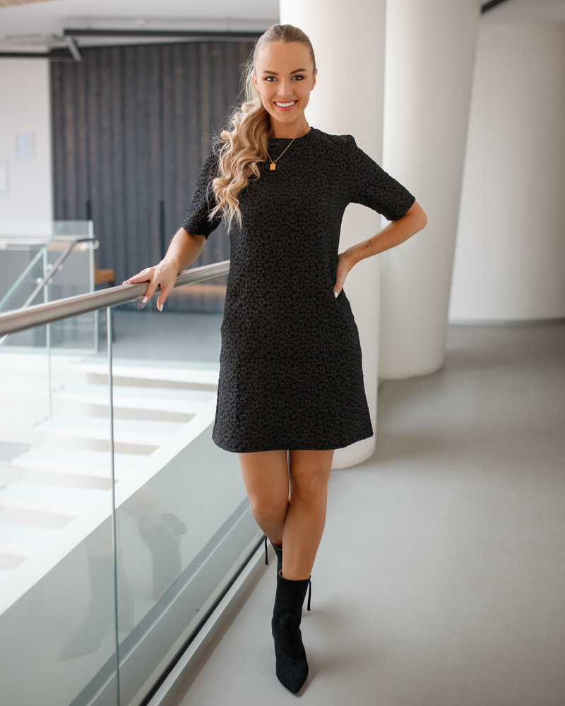 MISS 60 DRESS JACQUARD BLACK