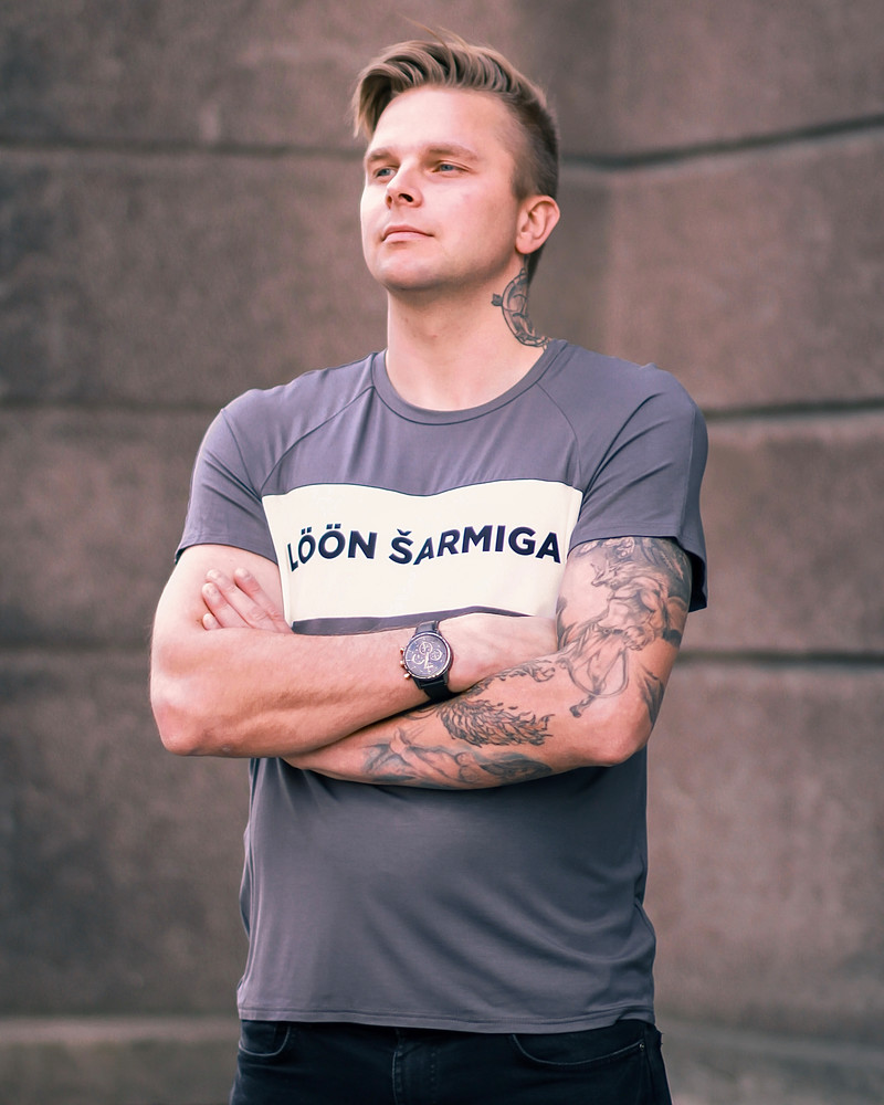 MEN LÖÖN ŠARMIGA T-SHIRT GREY
