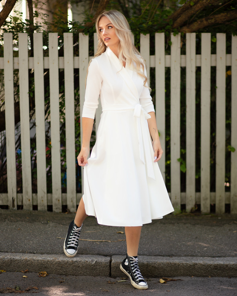 MOON MIDI DRESS WHITE