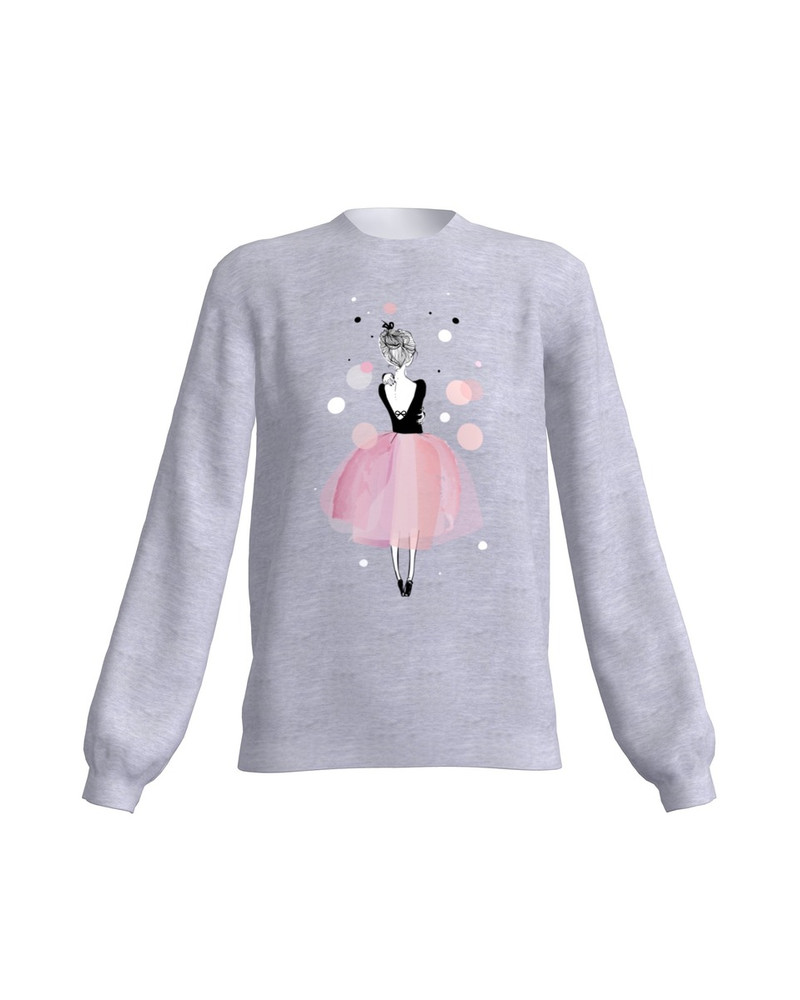 PINK GIRL SWEATSHIRT GREY