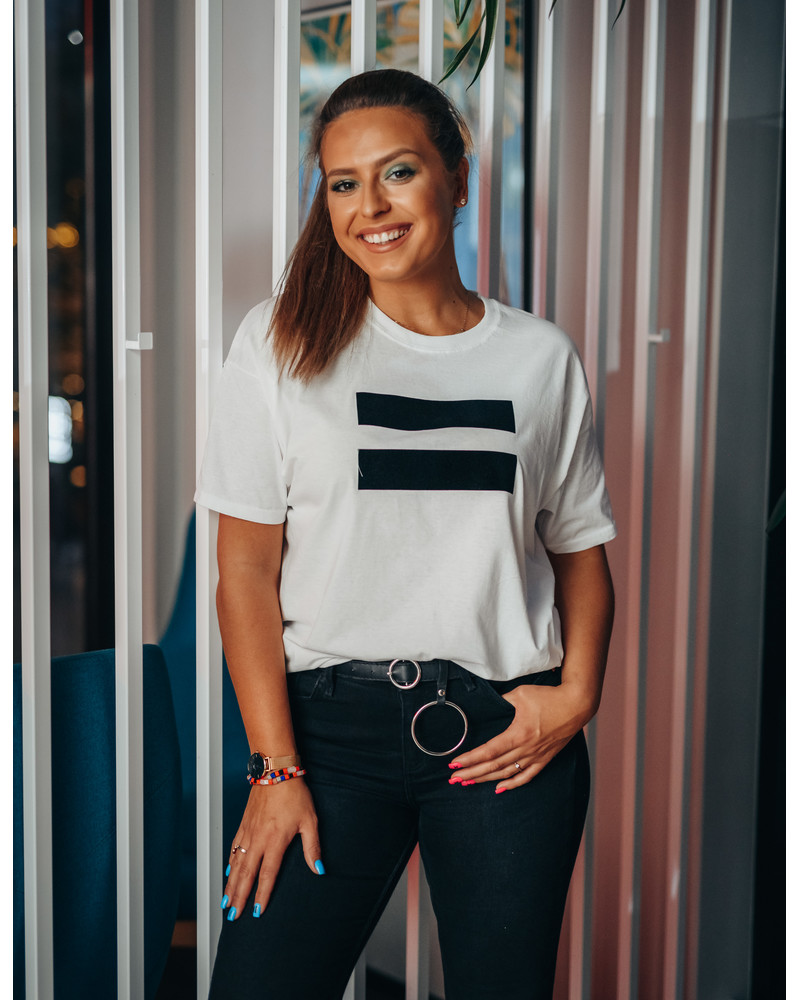 BLACK VÕRDSUS UNISEX T-SHIRT WHITE