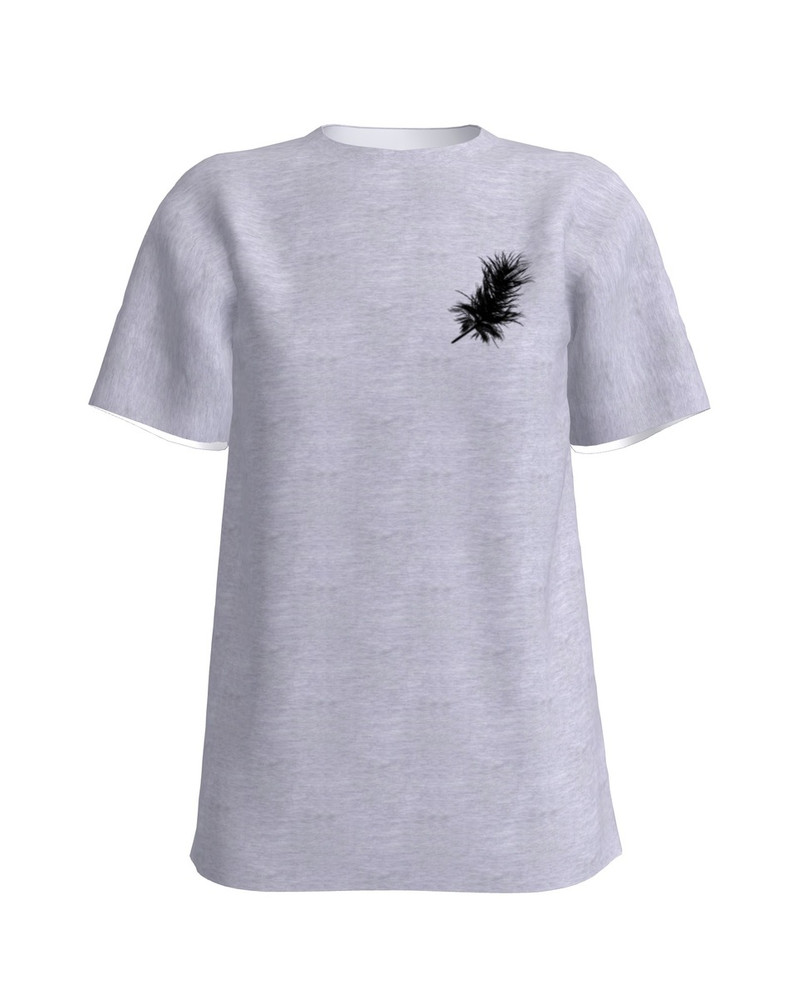 BLACK ANGEL UNISEX T-SHIRT LIGHT GREY