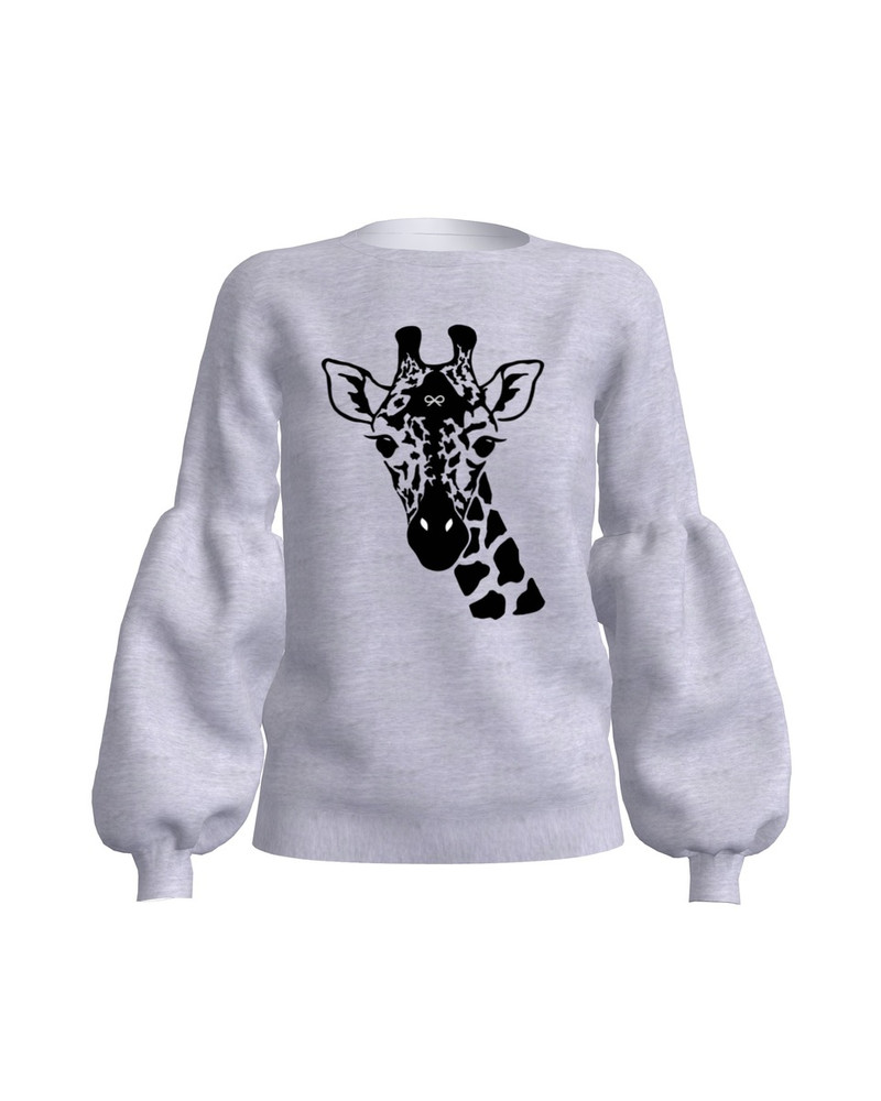 GIRAFFE ALICE SWEATSHIRT LIGHT GREY
