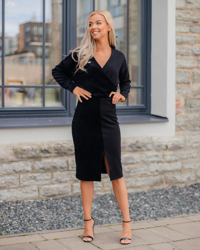 MARNA DRESS VELVET BLACK
