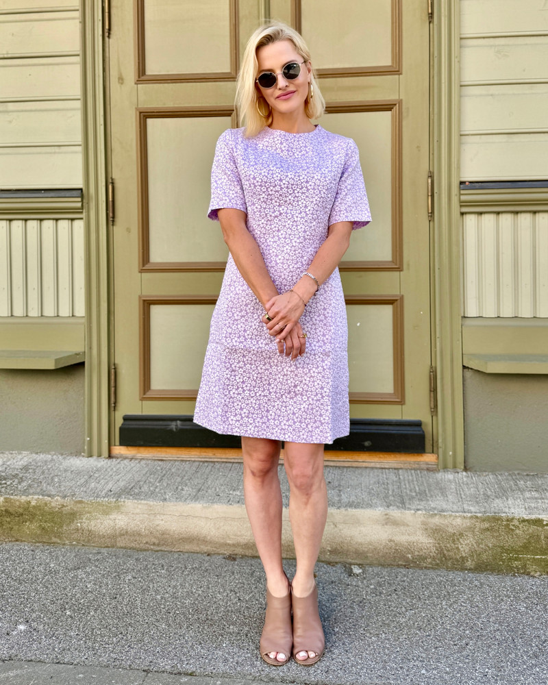 MISS 60 DRESS JACQUARD LILAC