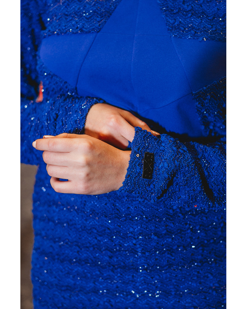 BLUE STAR BLUE KNIT SWEATER