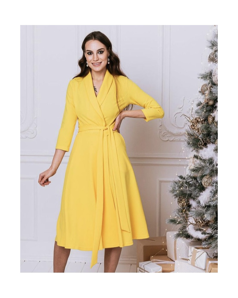 MOON MIDI DRESS YELLOW