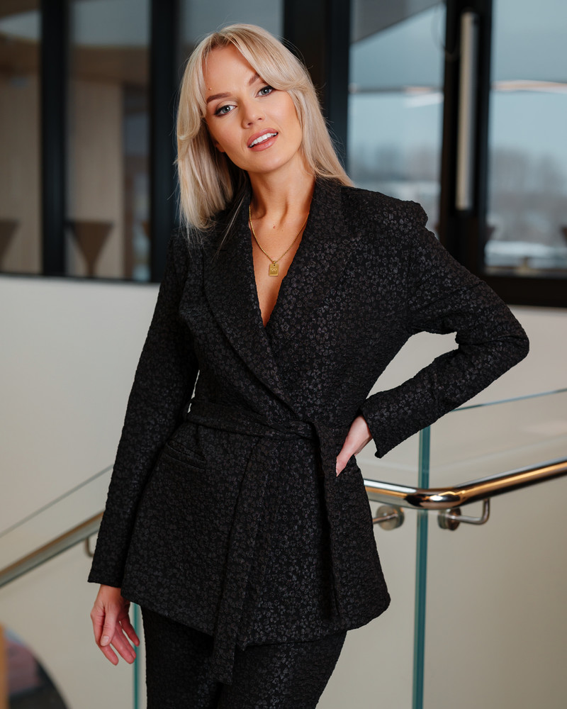 FLOWER POWER SUIT BLACK JACKET