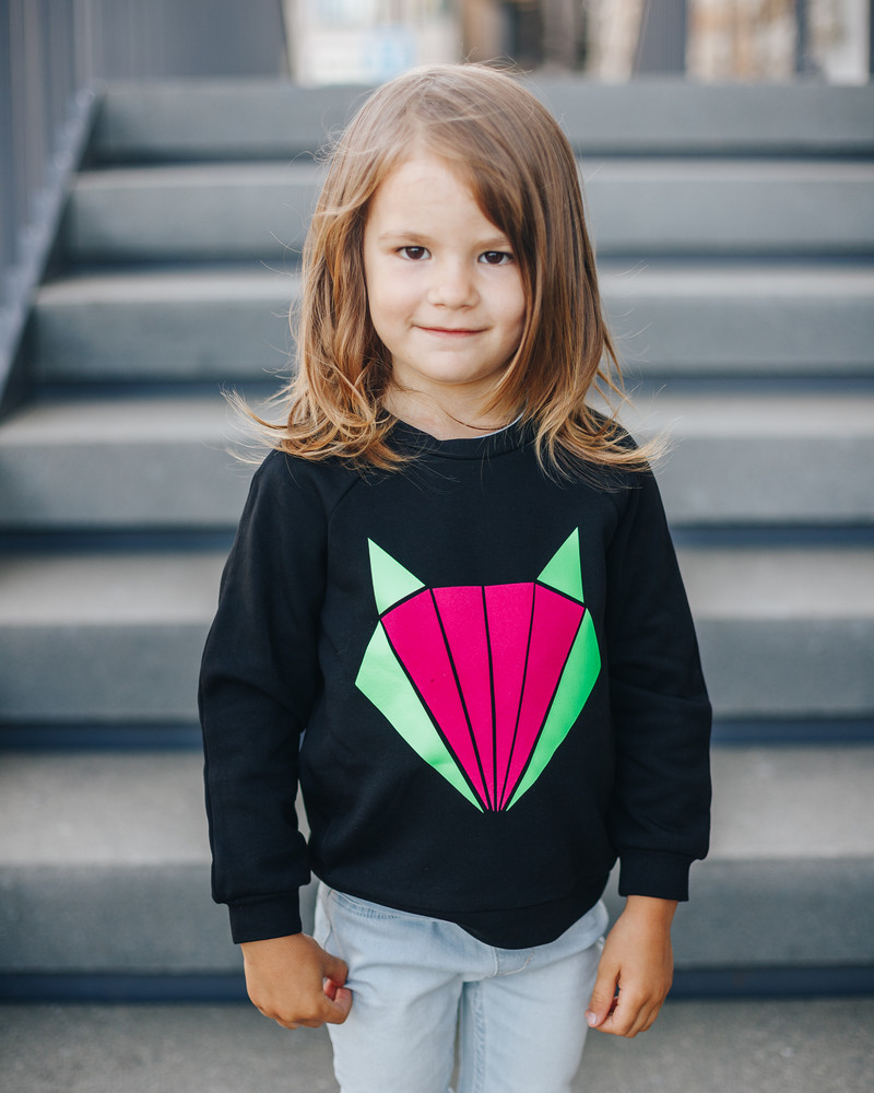 COLORFUL FOX KIDS SWEASHIRT BLACK