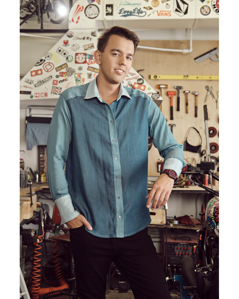 DARK BLUE DENIM SHIRT