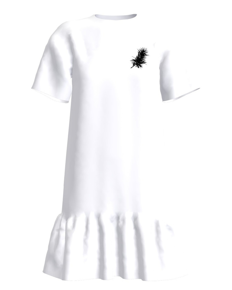 ANGEL FRILL DRESS WHITE
